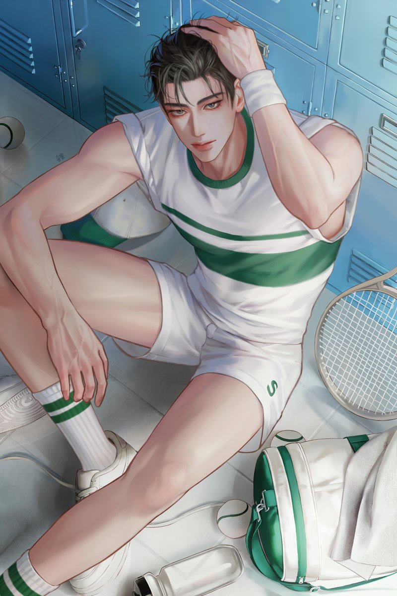 트친 여러분 오랜만입니다 그림 오랜만에 올리네요 🥹  
스포츠 화보 느낌나는 청량한 남캐가 그리고 싶었어요  

#OC #BL #웹소설표지 #portfolio #ปกนิยาย