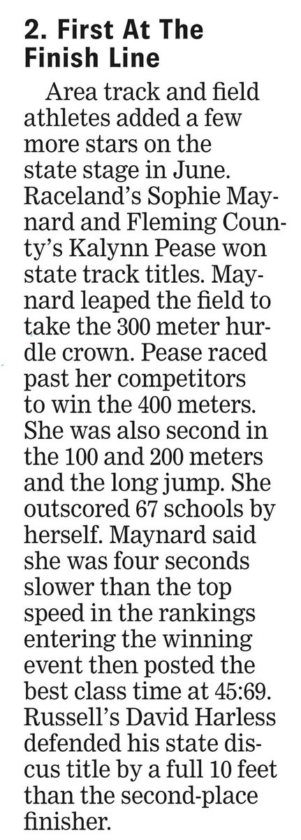 Coach Helton (@randyhelton21) on Twitter photo Sophie Maynard’s State Championship run in the 300 Meter Hurdles ranked #2 on the list of The Daily Independent’s Top 10 sports stories of 2024. <a href="/SparksWillFly35/">Matthew Sparks</a>
#showupandcompete🐏🏆🔥 Sophie Maynard’s State Championship run in the 300 Meter Hurdles ranked #2 on the list of The Daily Independent’s Top 10 sports stories of 2024. <a href="/SparksWillFly35/">Matthew Sparks</a>
#showupandcompete🐏🏆🔥