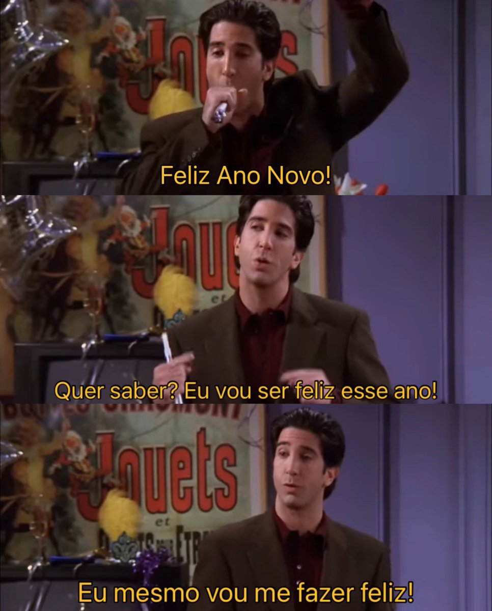 Em 2025 vou ser uma pessoa feliz igual o Ross! ✨

🎥: "Friends" (1994)