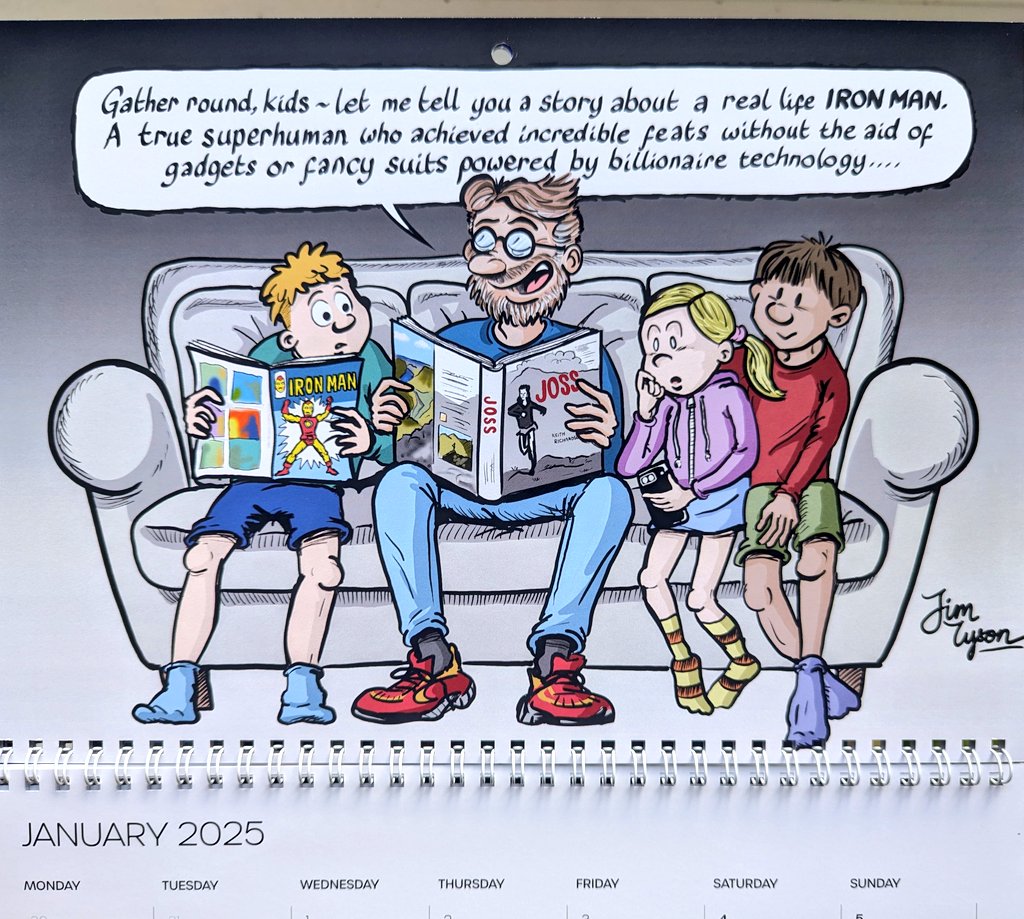 As we begin 2025 on the Fellrunning Cartoon Calendar, we remember the sad passing of a giant of the fell running world in 2024. An Iron Giant, you could say, as we pay tribute to the legendary Iron Joss.
I have a few calendars left, available here: etsy.com/uk/shop/JimTys…