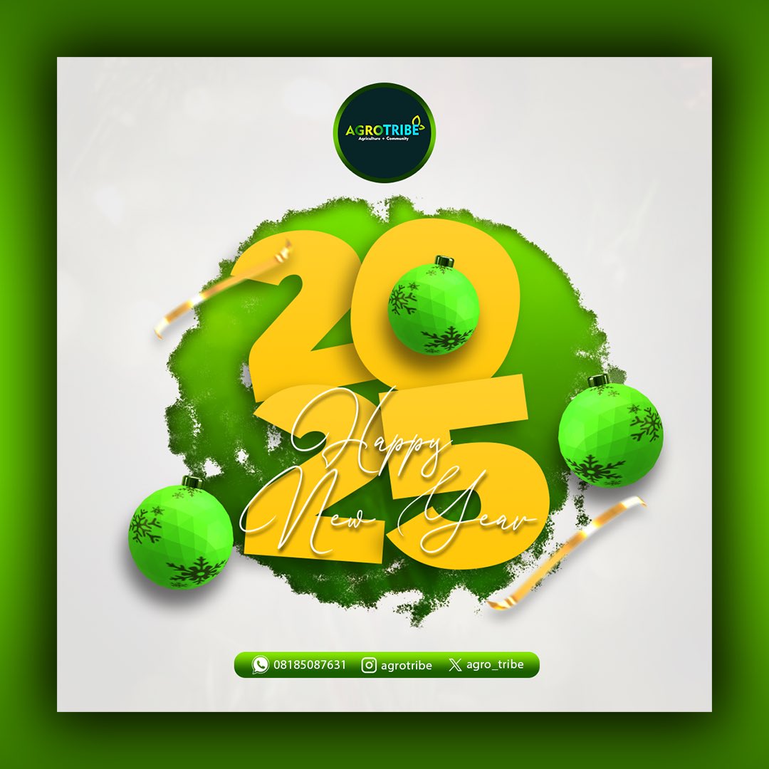 agro_tribe's tweet photo. Happy New Year 🥳🥳
#agric #agrotribe #farming https://t.co/uAKV8GofGn