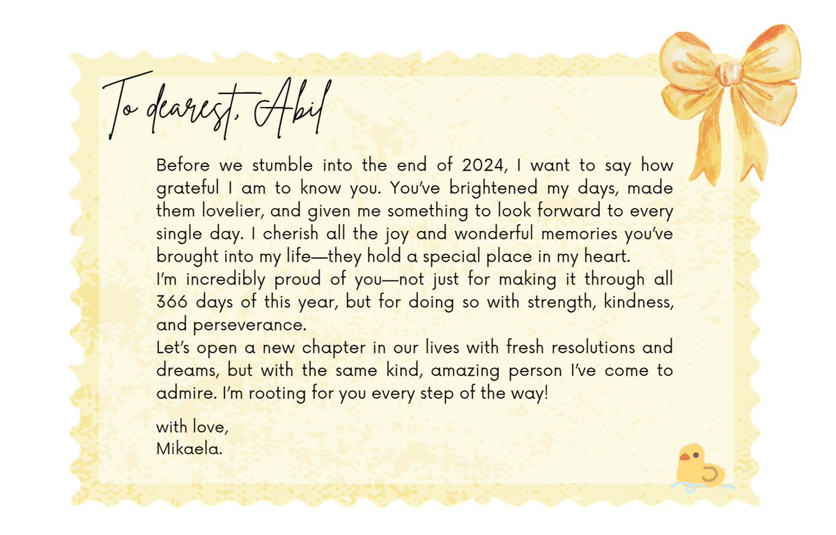 abiiyours's tweet photo. Got a cute message from Mikaela! May you always get happiness and love from the people around you.

Thank you so much, Kael! https://t.co/kDeiZt2HdV