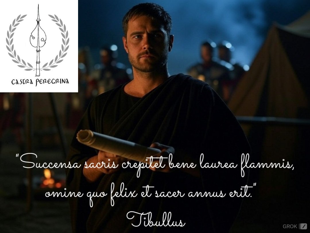 Les espions de Rome de l'association Castra Peregrina vous souhaitent tous ses voeux pour cette nouvelle année MMXV!
"Que le pétillement favorable du laurier dans la flamme sacrée nous annonce une année heureuse et protégée des dieux!" 
Tibulle