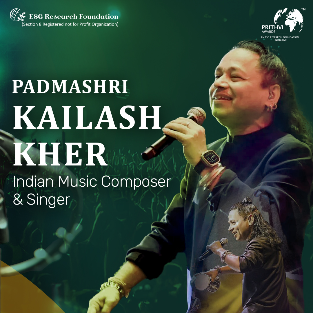 ESGChronicle's tweet photo. Step into a world of musical brilliance as Kailash Kher brings his iconic tunes to life at the Prithvi Awards 2025. It’s a night of soulful melodies you’ll cherish forever. 

#PrithviAwards2025 #SustainabilityResolutions #GlobalChangeMakers #GreenFuture #SoulfulEvening https://t.co/iMchiVKJ3G