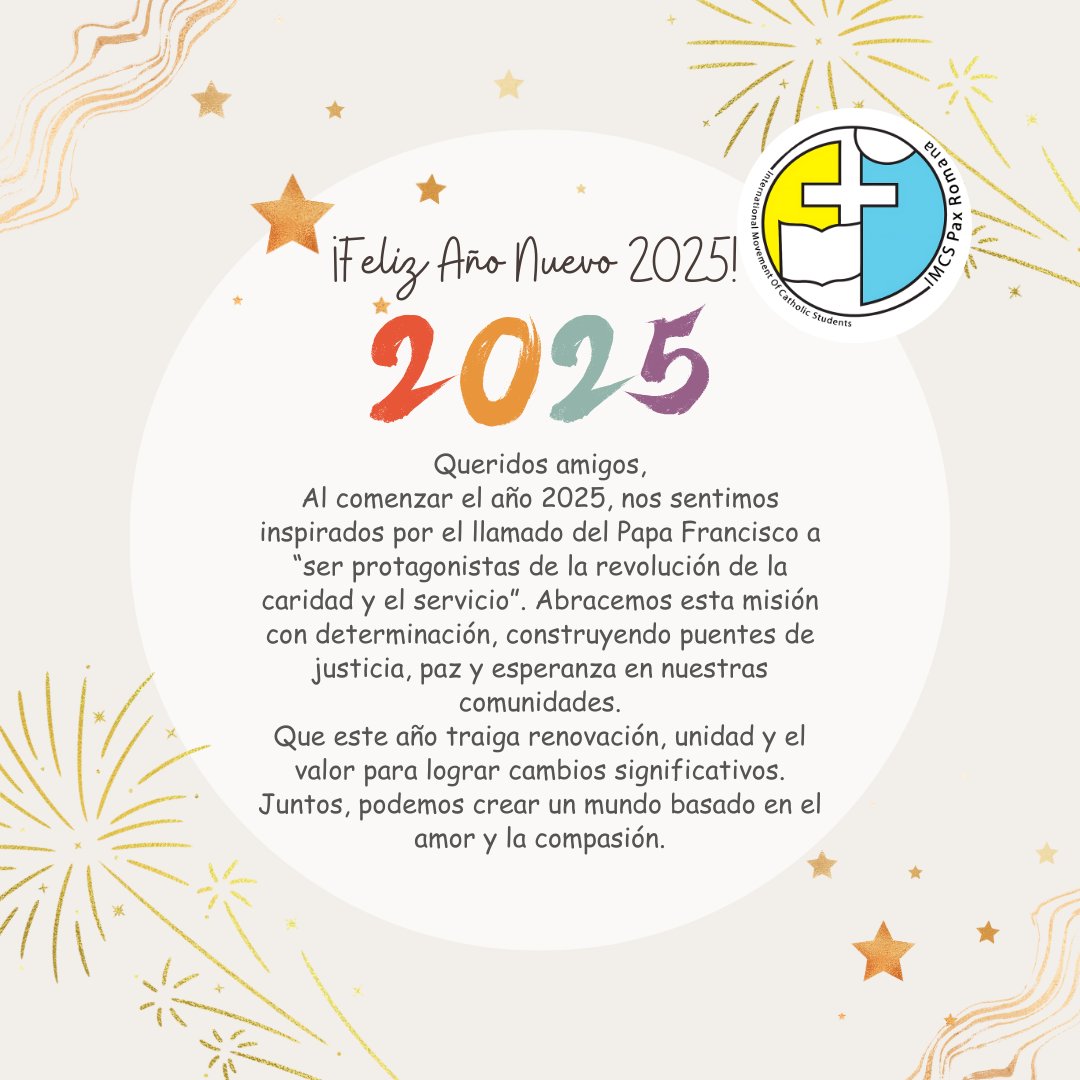 🌟✨ Happy New Year 2025! 🎉✨

As we welcome 2025, let's embrace the spirit of peace, justice, and hope. Together, we can build bridges and create a brighter, more compassionate world. 💙🌍

#HappyNewYear2025 #WorldDayOfPeace #HopeForTheFuture