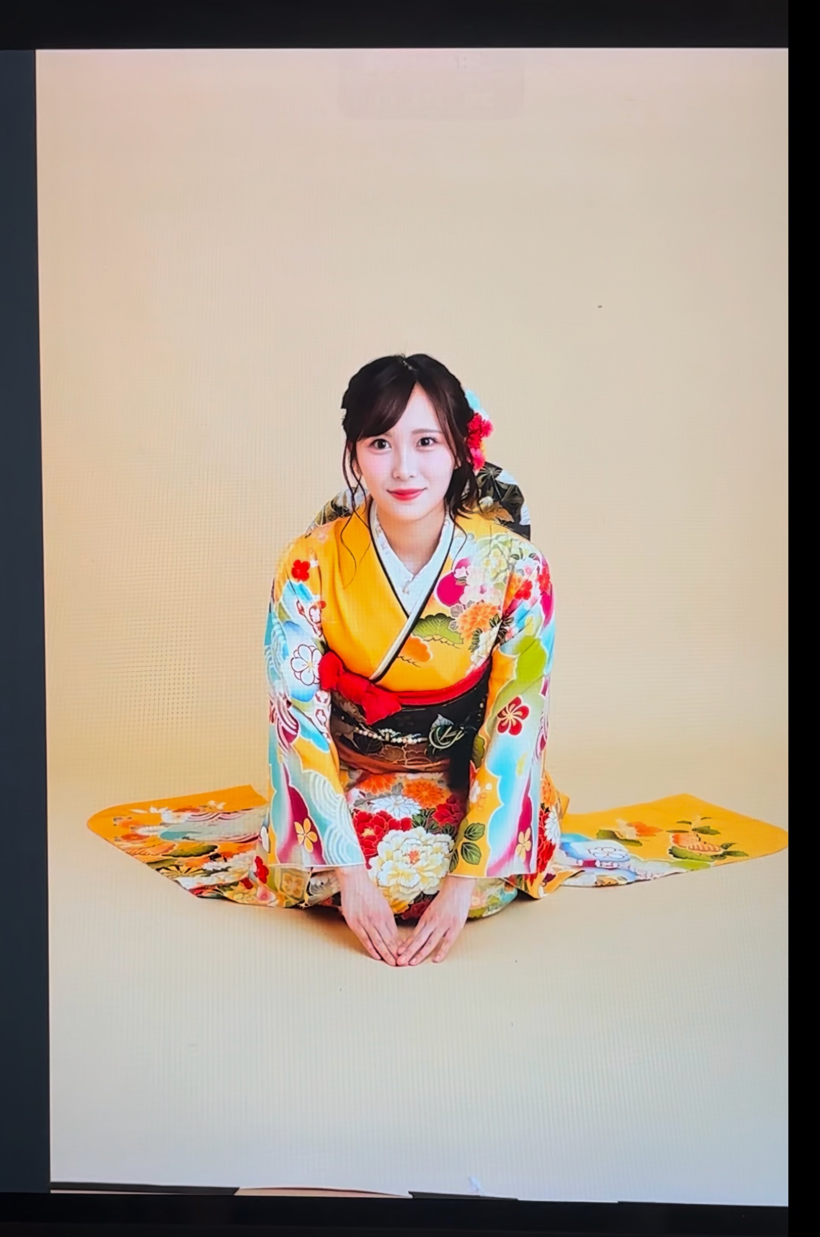 AB（1049）大振袖 花嫁衣装 舞台 黄色 孔雀 ビビット