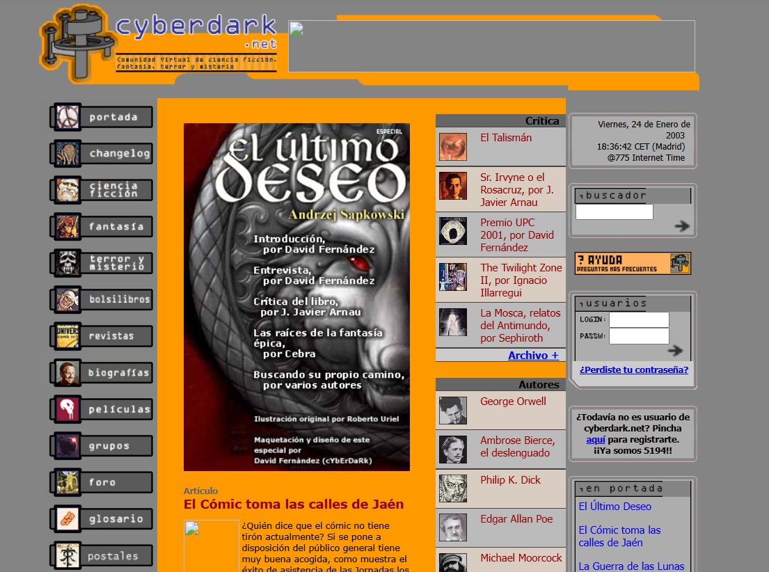 L3Fundacion's tweet photo. Este 2025 se cumplen veinticinco años de la creación de Cyberdark por David Fernández; página donde, entre otras cosas, se inició la base de datos que dio origen a La Tercera Fundación.

Cinco años más tarde, en 2020, ante el cierre de la primera, se crearía la segunda. https://t.co/UAs8UecUs1