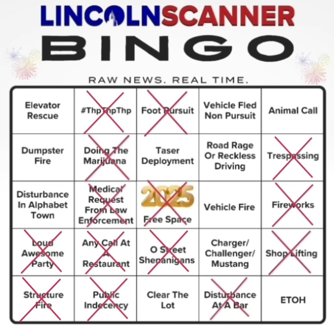 LincolnScanner's tweet photo. 💩 We forgot the Structure Fire ❌ on the last update. ️🤦‍♀️ Please don't start rioting. #Sorrrryyyy

#NightShiftProblems #TimeForBed #BingoUpdate #NYEBingo https://t.co/3Tb16ZF1hz