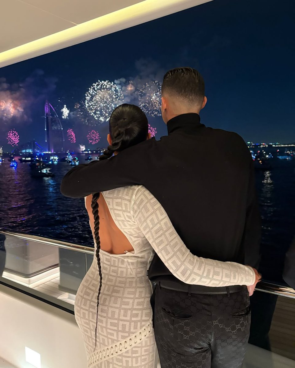Cristiano celebrating New Year in Dubai. 🎉