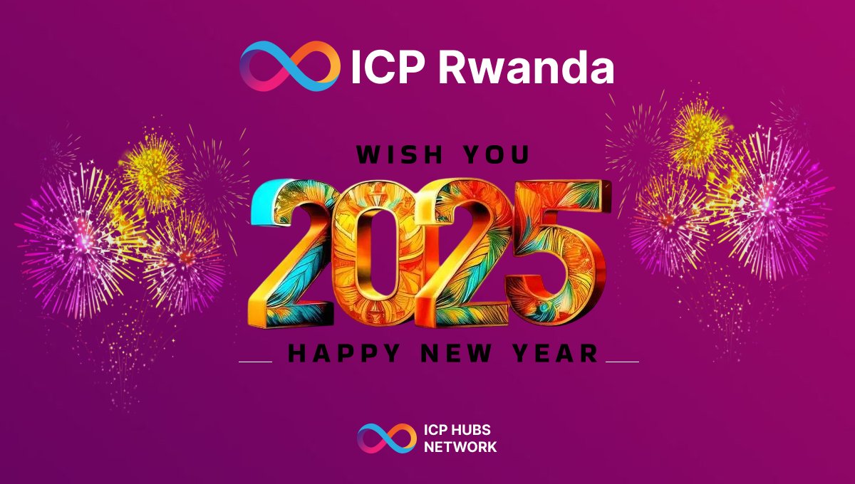🎉✨ ICP Rwanda wishes you a prosperous and joyful New Year! May 2025 bring new opportunities, success, and happiness to you and your loved ones. Cheers to a bright future together! 🥂🌟 

#HappyNewYear #ICPRwanda #Welcome2025 #NewYear2025 #Innovation #TechForGood #Web3Community