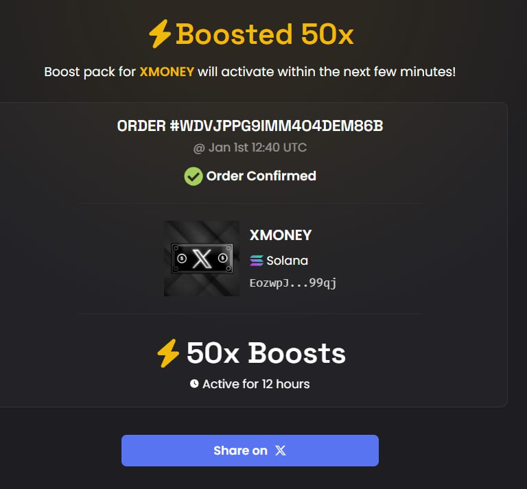 XMONEY_Tweet's tweet photo. 50x Boosts https://t.co/2MvJcTJynM