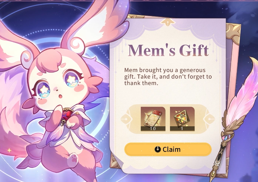 THANK YOU MEM !!!!!!!!!!! free 10 pull 🤤

#hsr #HonkaiStarRail #amphoreus