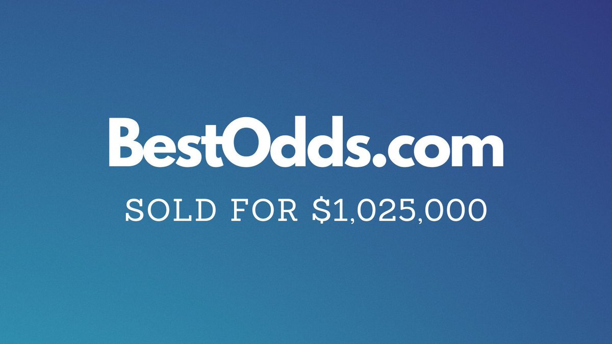 Yesterday saw $1.74 million in domain name sales including:

$1,025,000 BestOdds․com
$255,000 People․Love
$55,000 Newton․xyz
$19,499 Fortress․app
$12,999 Rafaella․com
$10,437 Lux․network

Full list 👉 namebio.com/daily

#Domains