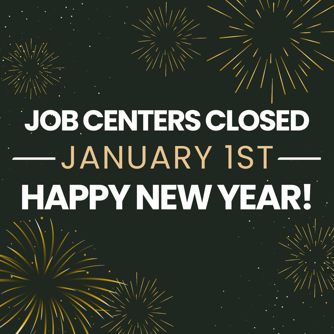 Happy New Year!✨ Missouri Job Centers will be closed today, January 1st..
