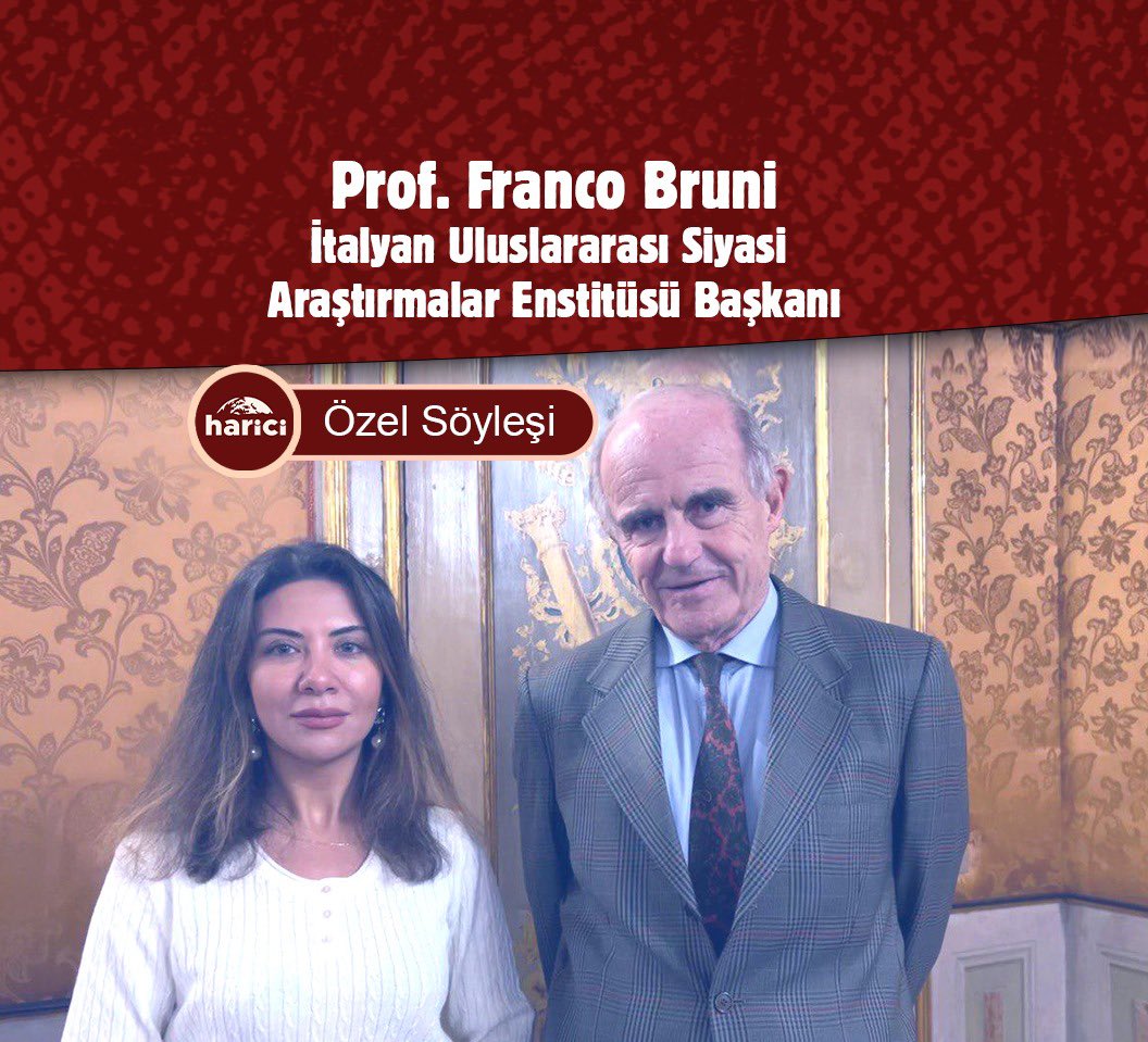 Değerli uluslararası ilişkiler uzmanları, öğrencileri, meraklıları;
Pek az röportajımı mutlaka okunması önerisiyle paylaşırım.

1934’te kurulan ve dünyanın önde gelen düşünce kuruluşlarından biri olan İtalyan Uluslararası Siyasi Araştırmalar Enstitüsü (<a href="/ispionline/">ISPI</a> ) Başkanı Prof.