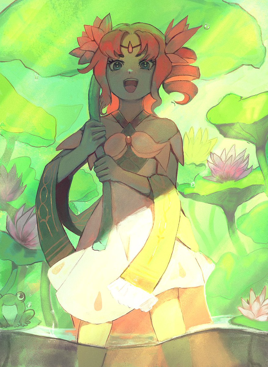 A lil birthday gift art for <a href="/MuddyMusings/">Muddy (Workin on comms!)</a> 🪷🐸✨