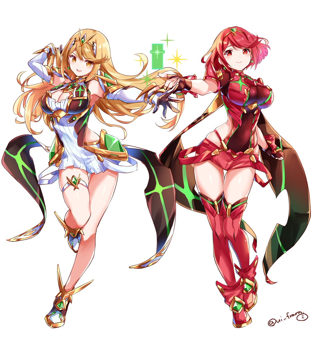 ui_frara's tweet photo. ノアミオ&amp;ホムヒカ。
そのうちそれぞれ自己満足アクリルスタンドにしようかなって考えてるイラストです。

#XenobladeChronicles3
#XenobladeChronicles2 https://t.co/3QyEuS6N9H