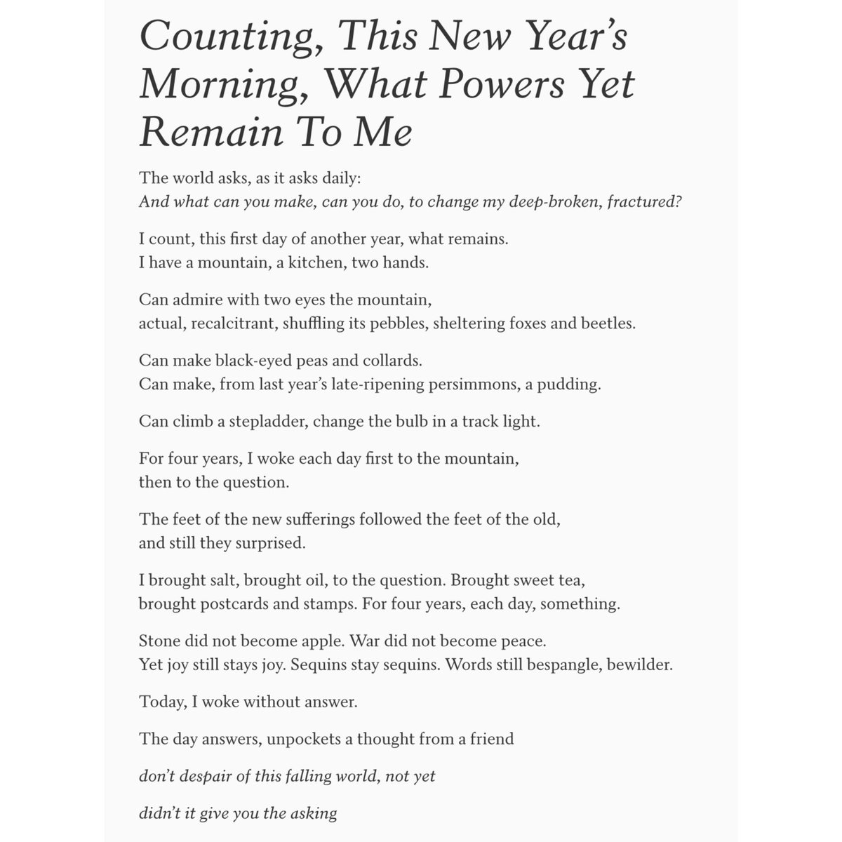 laypay's tweet image. — Jane Hirshfield