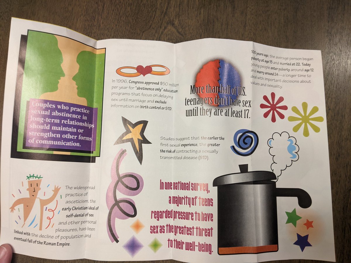 FrDylanSchrader's tweet image. Abstinence pamphlet.