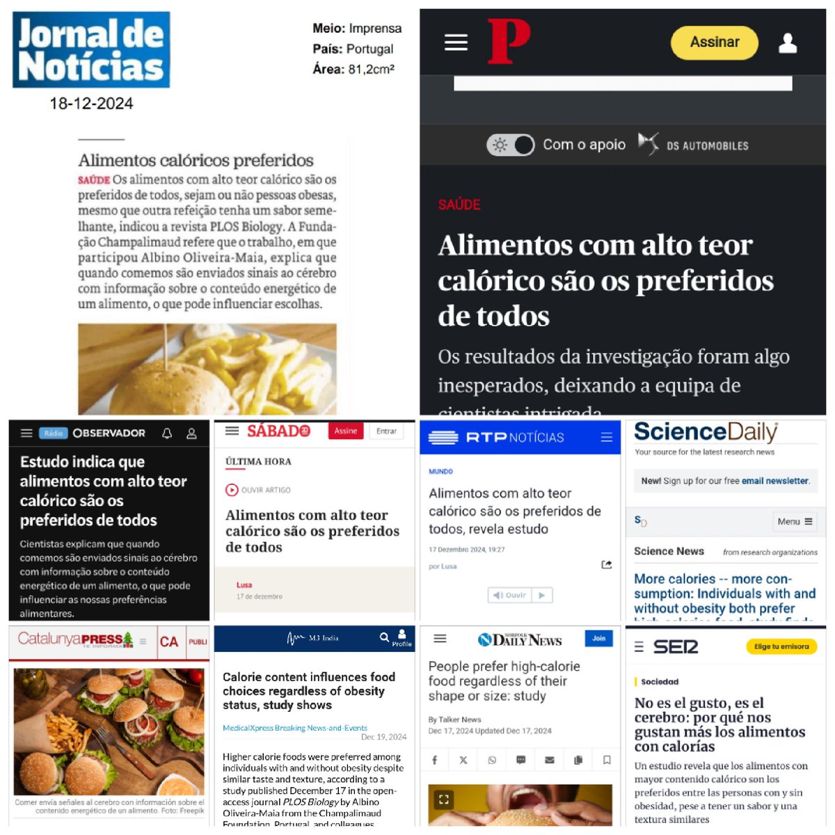 Ribeiro_Gabriela (@ribeirocr_gabri) on Twitter photo Some of the media coverage of our paper published in this month in <a href="/PLOSBiology/">PLOS Biology</a>
#Postingestivereward & #obesity.
doi:10.1371/journal.pbio.3002936
<a href="/albinojorgemai/">Albino J. Oliveira Maia</a> <a href="/ChampalimaudF/">ChampalimaudF</a>
<a href="/nova_medschool/">NOVA Medical School</a>
<a href="/Publico/">Público</a>
<a href="/JornalNoticias/">Jornal de Notícias</a> <a href="/revistasabado/">Revista SÁBADO</a> <a href="/observadorpt/">Observador</a> <a href="/rtppt/">RTP</a> <a href="/ScienceDaily/">ScienceDaily</a> Some of the media coverage of our paper published in this month in <a href="/PLOSBiology/">PLOS Biology</a>
#Postingestivereward & #obesity.
doi:10.1371/journal.pbio.3002936
<a href="/albinojorgemai/">Albino J. Oliveira Maia</a> <a href="/ChampalimaudF/">ChampalimaudF</a>
<a href="/nova_medschool/">NOVA Medical School</a>
<a href="/Publico/">Público</a>
<a href="/JornalNoticias/">Jornal de Notícias</a> <a href="/revistasabado/">Revista SÁBADO</a> <a href="/observadorpt/">Observador</a> <a href="/rtppt/">RTP</a> <a href="/ScienceDaily/">ScienceDaily</a>