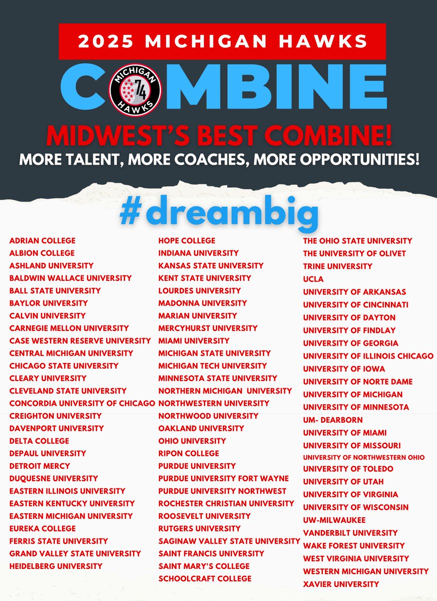 Michigan Hawks (@mihawks1974) on Twitter photo 🚨 This month: The Michigan Hawks Combine! 🚨
The BEST in the Midwest for aspiring female soccer players. Showcase your skills, connect with top coaches and #dreambig!
@ecnl @topdrawersoccer <a href="/soccerwire/">soccerwire</a> @imcollegesoccer
#michiganhawks #soccercombine #futurestars 🚨 This month: The Michigan Hawks Combine! 🚨
The BEST in the Midwest for aspiring female soccer players. Showcase your skills, connect with top coaches and #dreambig!
@ecnl @topdrawersoccer <a href="/soccerwire/">soccerwire</a> @imcollegesoccer
#michiganhawks #soccercombine #futurestars