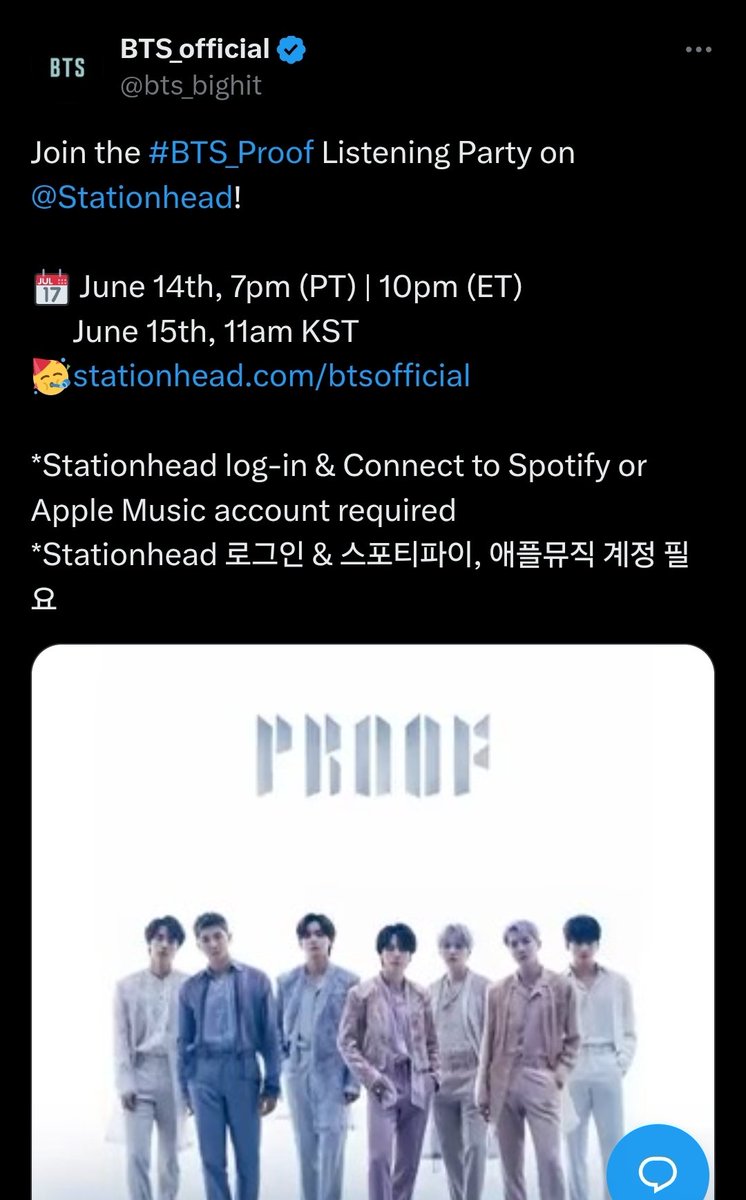 The fact btschartdata was the one who discovered stationhead, a small company with less than 50 employees and hosted a streaming party with over 200k armys and now look how even artists, bts themselves use it like his impact was truly insane,truly like idols like fans