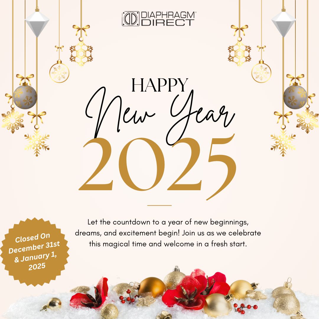 Cheers to 2025! May it be a year of innovation, achievement, and progress for everyone. 🎉✨ #HappyNewYear #Happy2025 #DiaphragmDirect