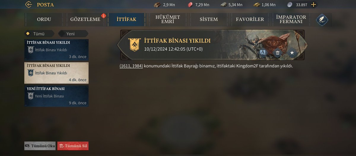 ageofempires2c5's tweet photo. Age of Empires Mobile oyununda sürüler halinde gelip diktiğim ittifak bayraklarına saldırıyorlar! 
SKi ittifakı benim ittifakım. 
Harika Hangarı ile çok uzak mekanlardan yolladıkları orduları  ışınlayarak saldırabiliyorlar! 
Toprağın bitişik olması önemli değil! 
#AgeofEmpires https://t.co/SVGvMth61F
