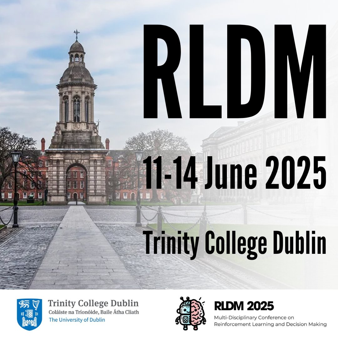 Submission deadline for <a href="/RLDMDublin2025/">RLDM</a> is coming! 15 January 2025
RLDM is an interdisciplinary conference about reinforcement learning in humans, animals, and algorithms. Exciting line-up of speakers, tutorials, workshops, and socials! ➡️ rldm.org
<a href="/RL_Conference/">RL_Conference</a>