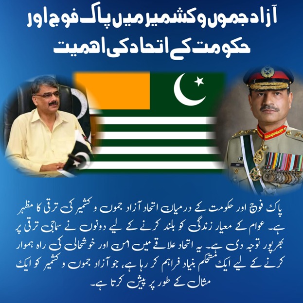 Hussaintweetts's tweet image. آزاد جموں و کشمیر میں پاک فوج اور حکومت کے اتحاد کی اہمیت
پاک فوج اور حکومت کے درمیان اتحاد آزاد جموں و کشمیر کی ترقی کا مظہر ہے۔ 
#PakistanDevelopment
#AzadKashmirRising
#BetterFutureAK
#DevelopmentInKashmir
@razwanbla 
@ZubairBaloch224 
@FattahbalochH
