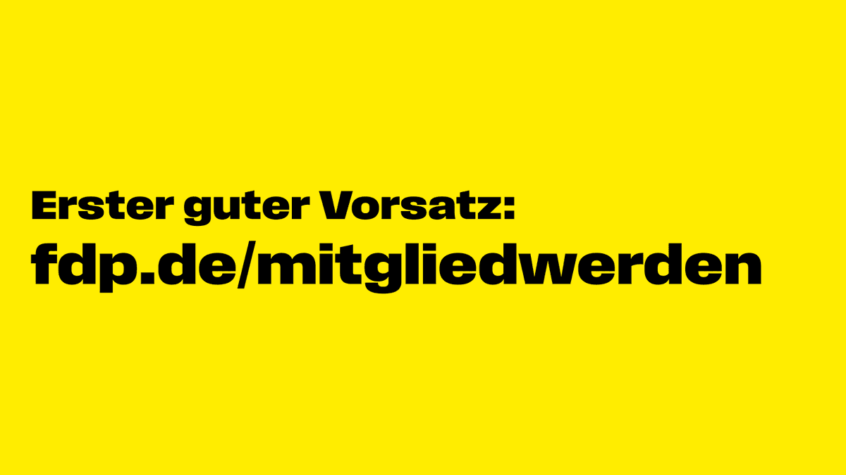 Wir wünschen ein frohes, gesundes und erfolgreiches Jahr 2025! Den ersten guten Vorsatz kann man direkt auf fdp.de/mitgliedwerden erfüllen und das Team Freiheit verstärken!