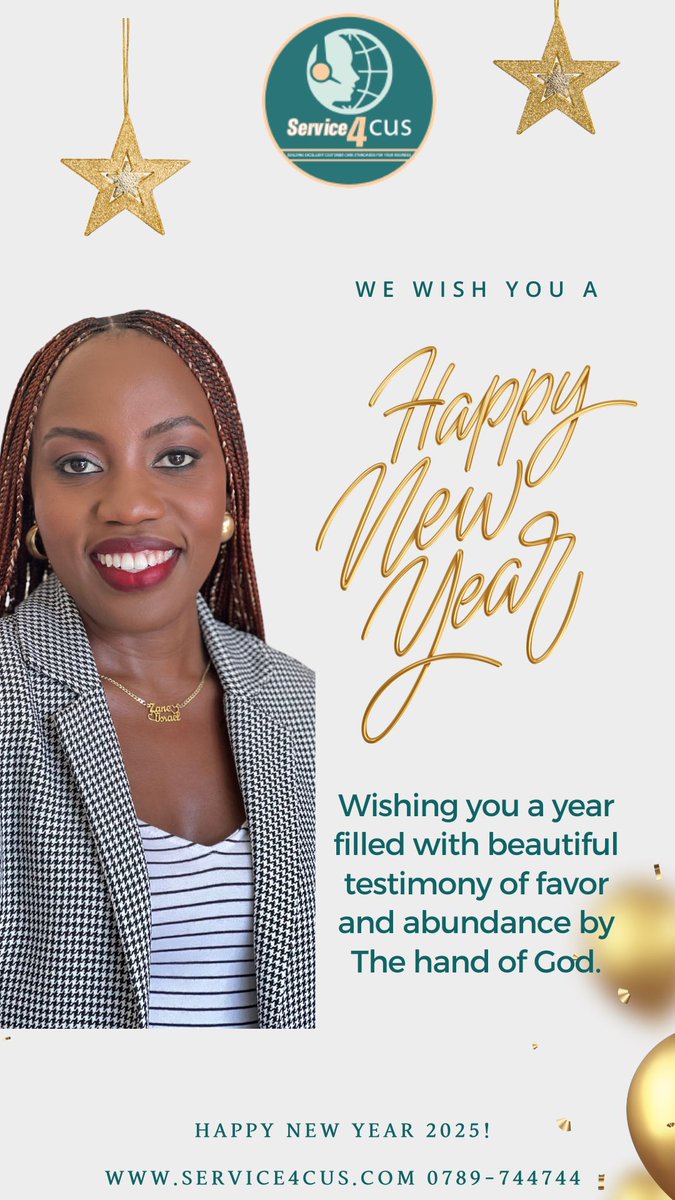 Happy New year 2025🤩 we wish you abundance, blessings and favor by The hand of God this year🤩 Here is bold moves, excellence and Grace in 2025💫🎇 🥂

Happy new year🤩🤩