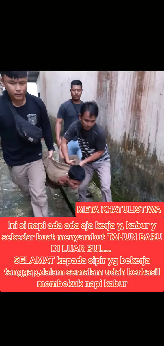 Meta80ki's tweet image. Ini si napi ada ada aja kerja y, kabur y sekedar buat menyambut TAHUN BARU DI LUAR BUI.... 
SELAMAT kepada sipir yg bekerja tanggap
Apakah bener pelaku sudah ketangkap kembali  ?
Lapas Kelas 2A Pontianak @rutan_mempawah
@rutan_sanggau 
#kalbarinside
#napi #rutan #kaburb