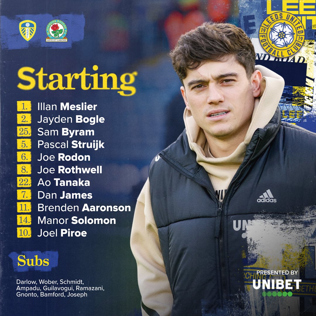 📋 Your #LUFC Starting XI…