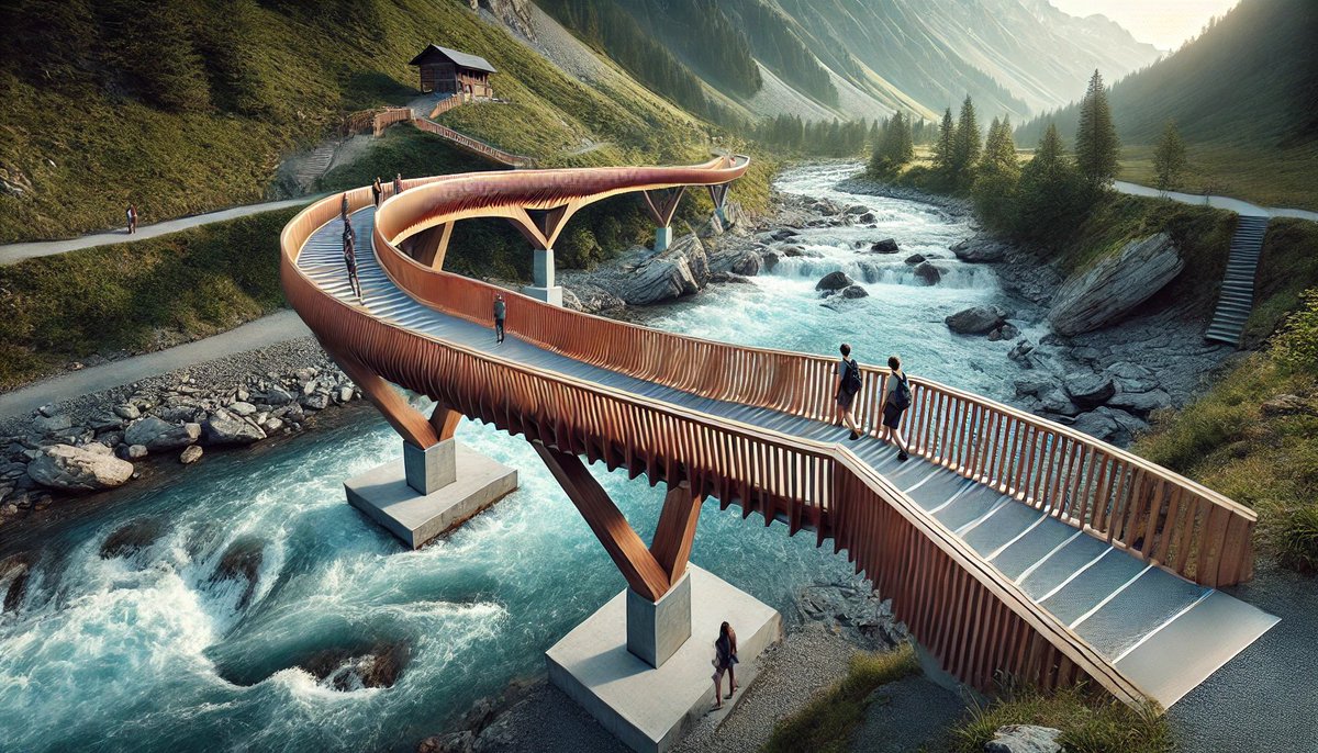 Today, magnificent bridge designs made of UHPC concrete are the standard in Europe. The advantage of the enormous combinability of UHPC concrete with other materials is now also evident in bridge construction. In recent years, bridges have been built from wood and UHPC concrete.