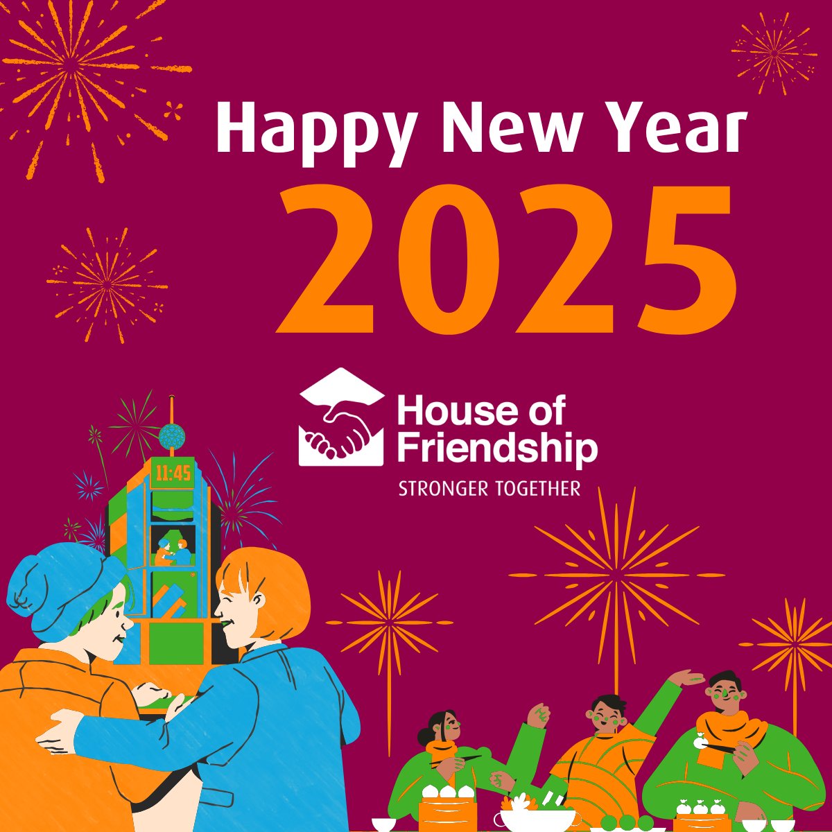Cheers to a new year of growth, compassion, and community! In 2025, let's continue working to end homelessness, build stronger connections, and create lasting change. Here's to a year of hope and progress! #BetterTogether