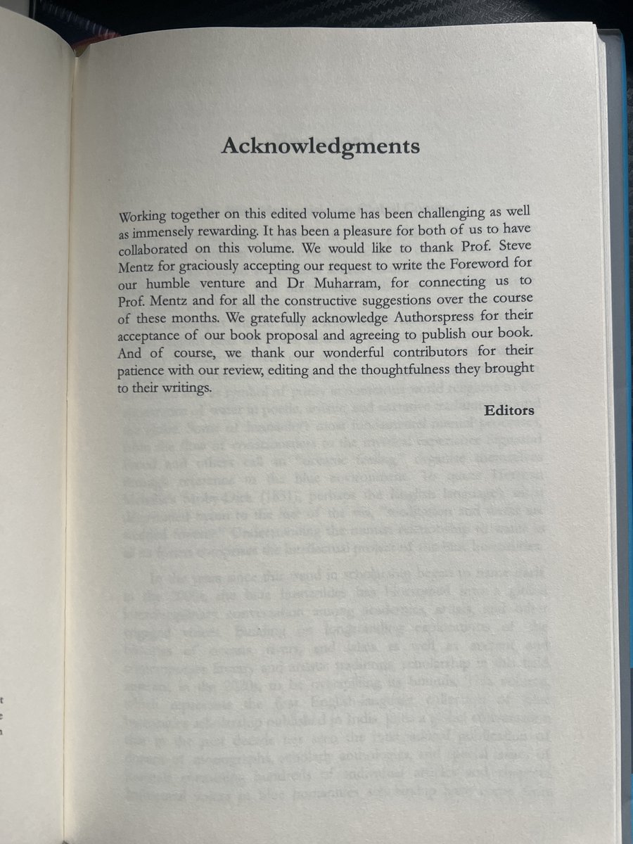 mohamedmuharram's tweet image. Kicking off 2025 with a new book featuring my chapter on Blue Humanities, with a foreword by @stevermentz ! Grateful to the editors for recognizing my efforts to connect with him. Exciting publications and a unique trip ahead! 🌟📚 #BlueHumanities