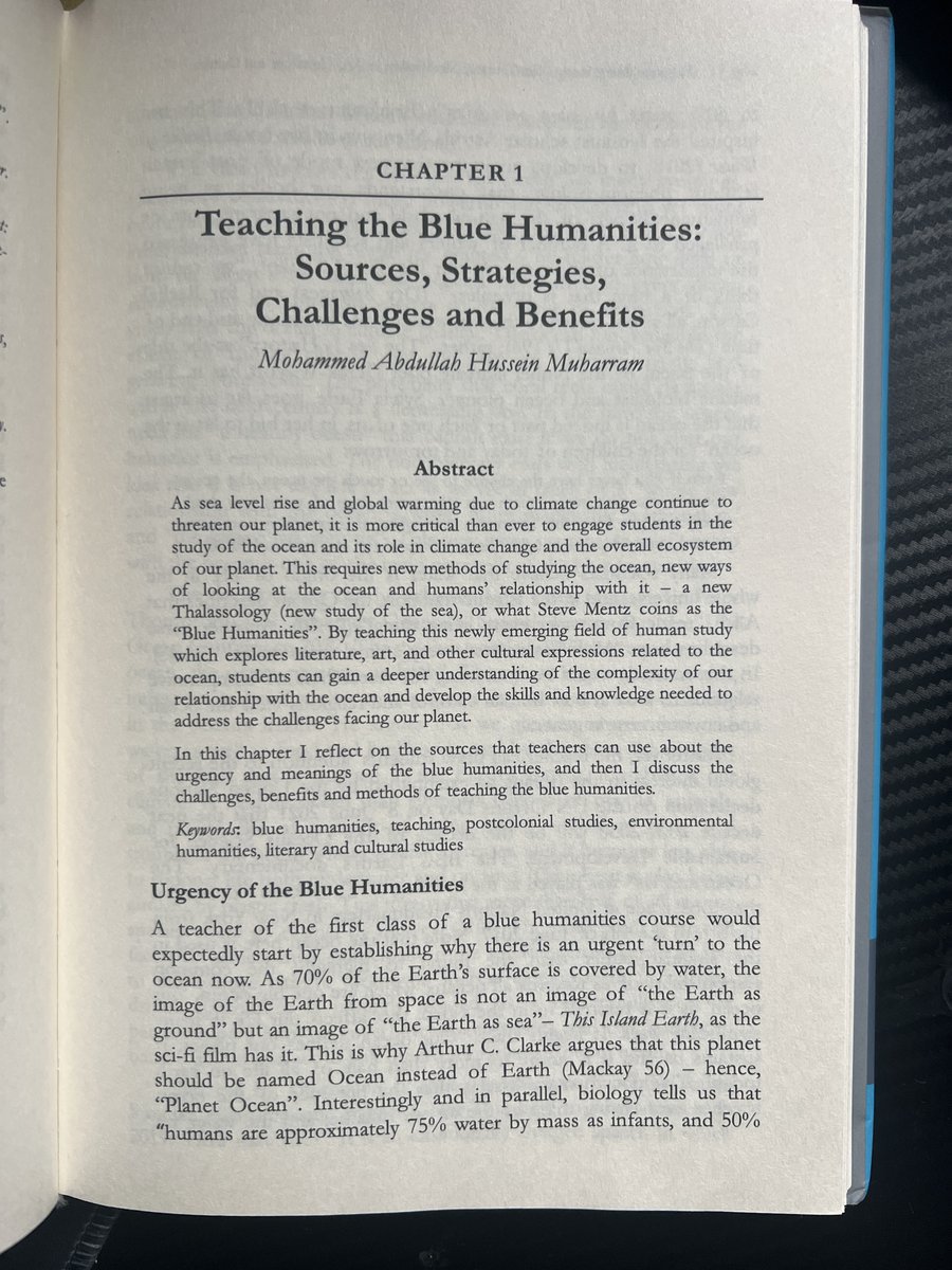 mohamedmuharram's tweet image. Kicking off 2025 with a new book featuring my chapter on Blue Humanities, with a foreword by @stevermentz ! Grateful to the editors for recognizing my efforts to connect with him. Exciting publications and a unique trip ahead! 🌟📚 #BlueHumanities