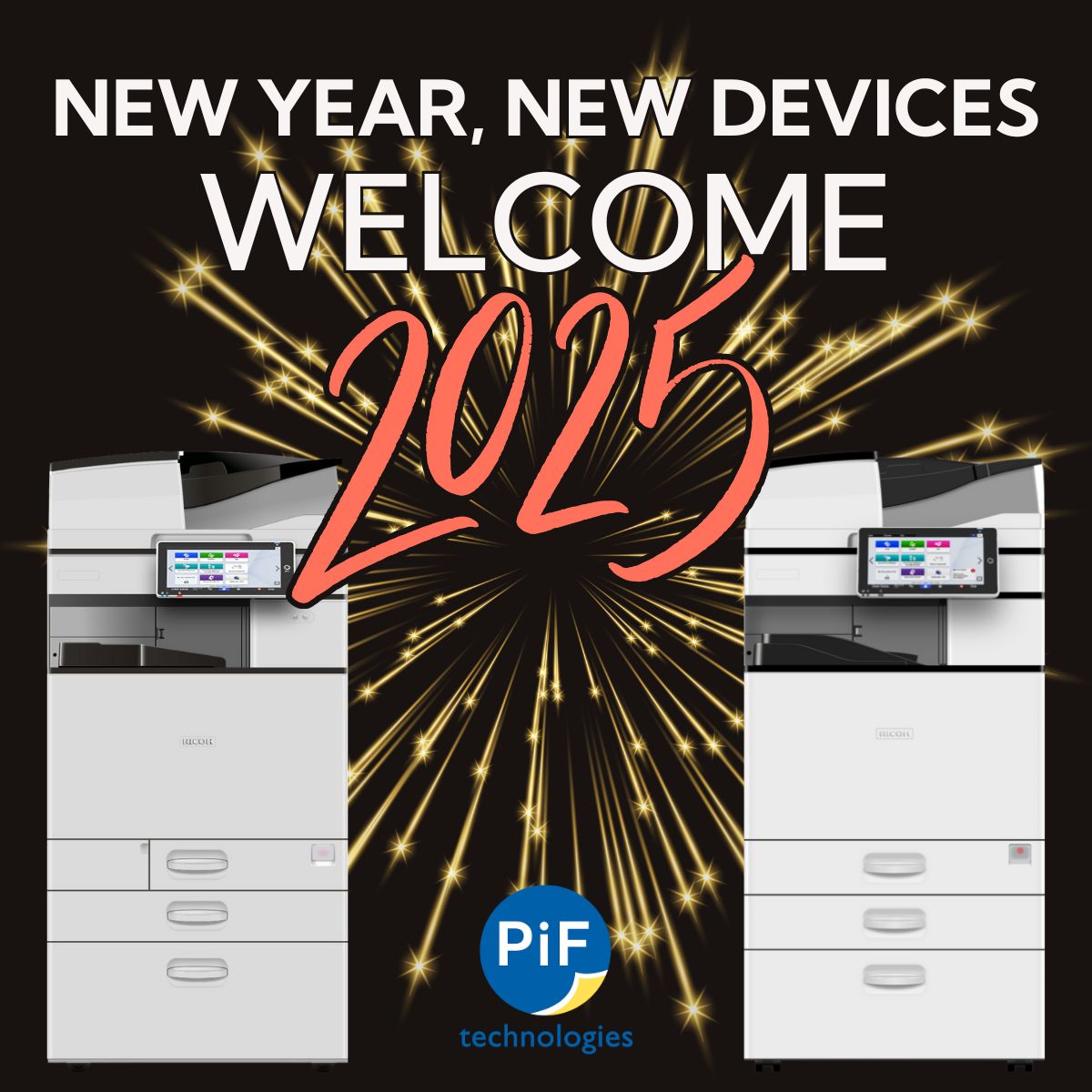 piftechnologies's tweet photo. Happy New Year! What better way to start 2025 off right than with a new copier quote. 

Leave overpaying and unreliable devices in the past.

Learn more about how you can have a better copier experience in the New Year: https://t.co/r56MQ2y6W3 https://t.co/EMeNoJxQ8l