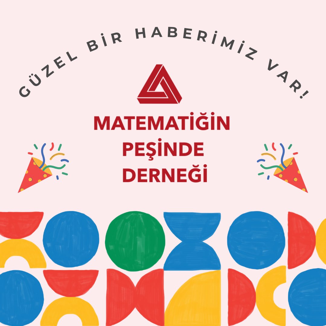 Yeni yılın ilk günüyle size güzel bir haberimiz var: Matematiğin Peşinde artık bir dernek! Gelişmeler için bizi takip etmeyi unutmayın!