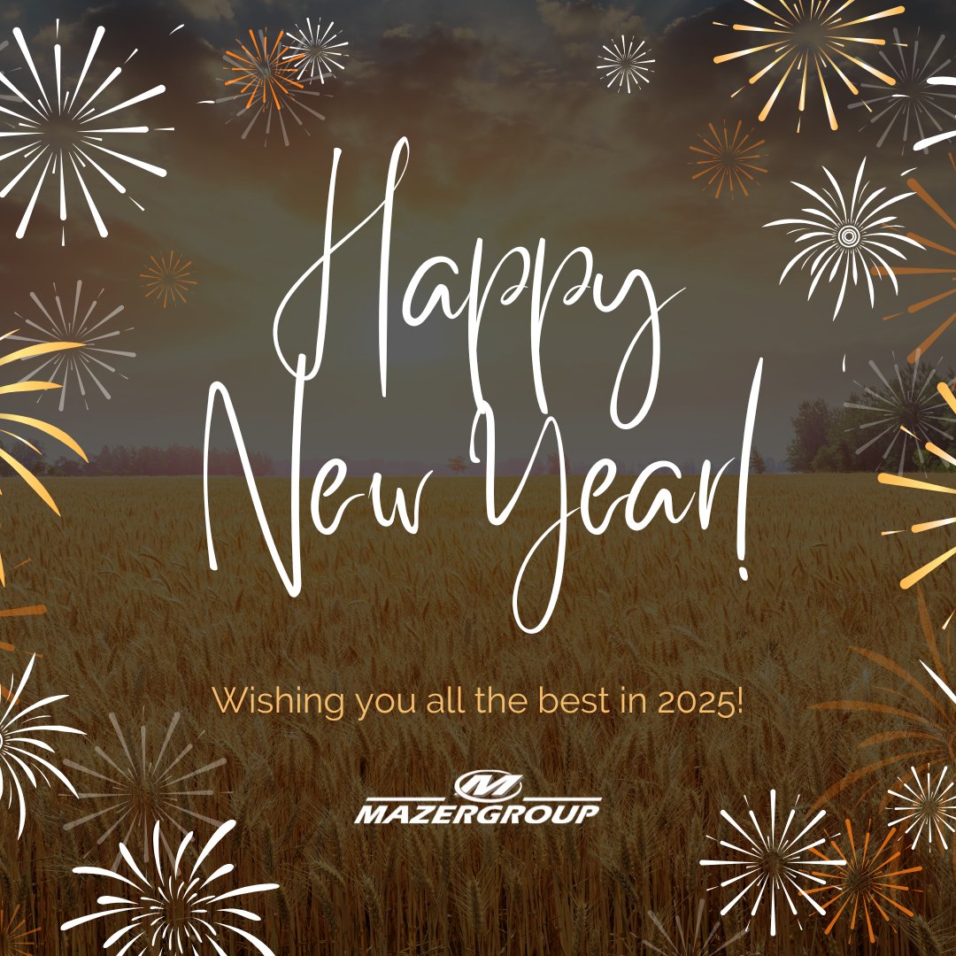mazergroup's tweet photo. Happy New Year from everyone at Mazergroup! We want to say thank you to our friends, neighbors and customers for a wonderful 2024 and we look forward to 2025!🎉 https://t.co/8guLoWTzYe
