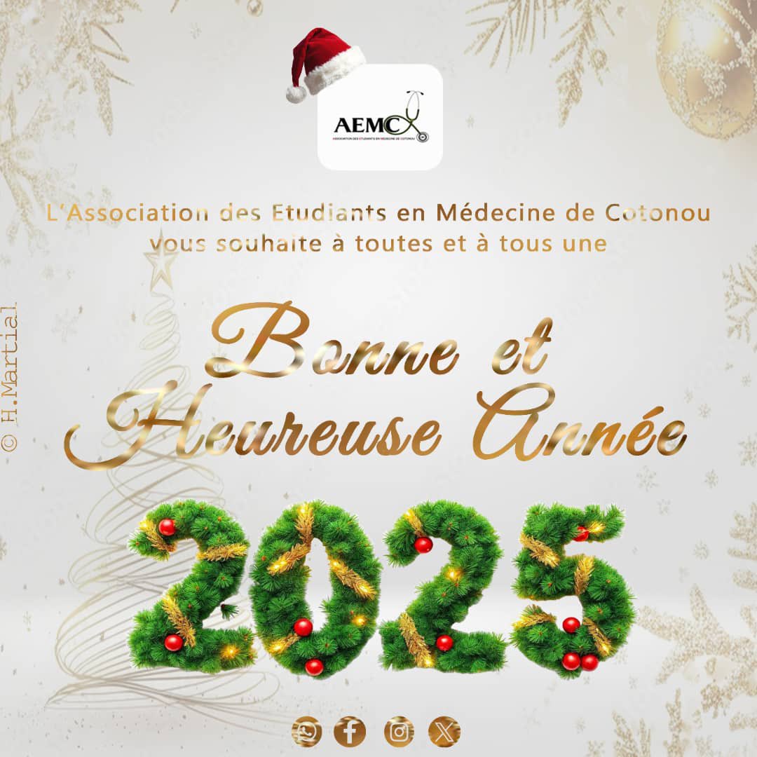 Chers collègues et amis🥼

Nous vous souhaitons en ce début d’année santé, succès et épanouissement dans vos études et projets respectifs. 
Que cette nouvelle année soit marquée par des réussites et un engagement toujours plus fort envers notre vocation. 

Bonne année à tous ❤️🎉