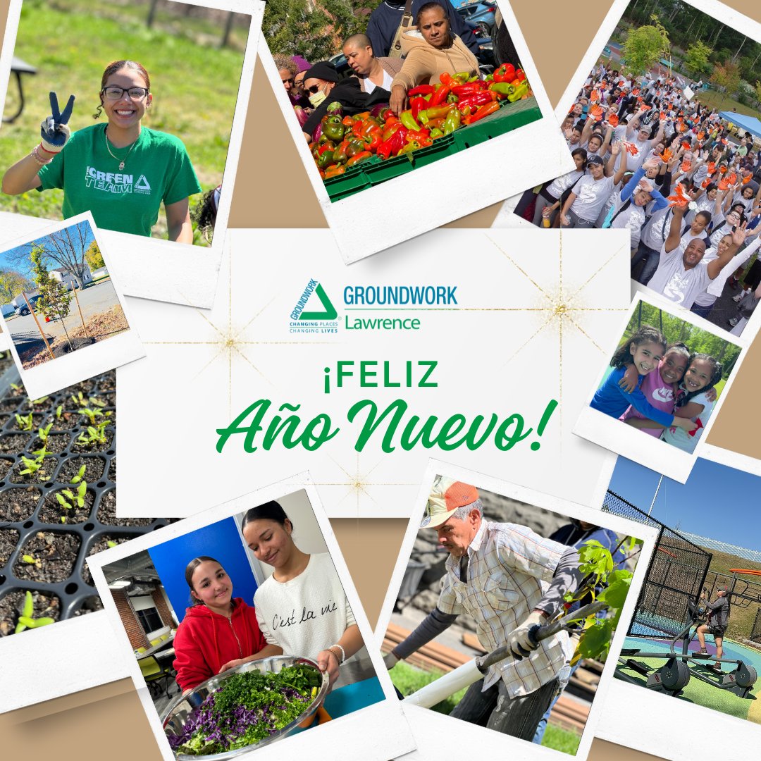 ¡Feliz Año Nuevo 2025! 🎉🌟
Brindemos por otro año transformando lugares, cambiando vidas y construyendo un futuro más verde y brillante juntos. 
¡Gracias por ser parte de nuestro camino!
#GroundworkLawrence
#Feliz2025
#LawrenceMA