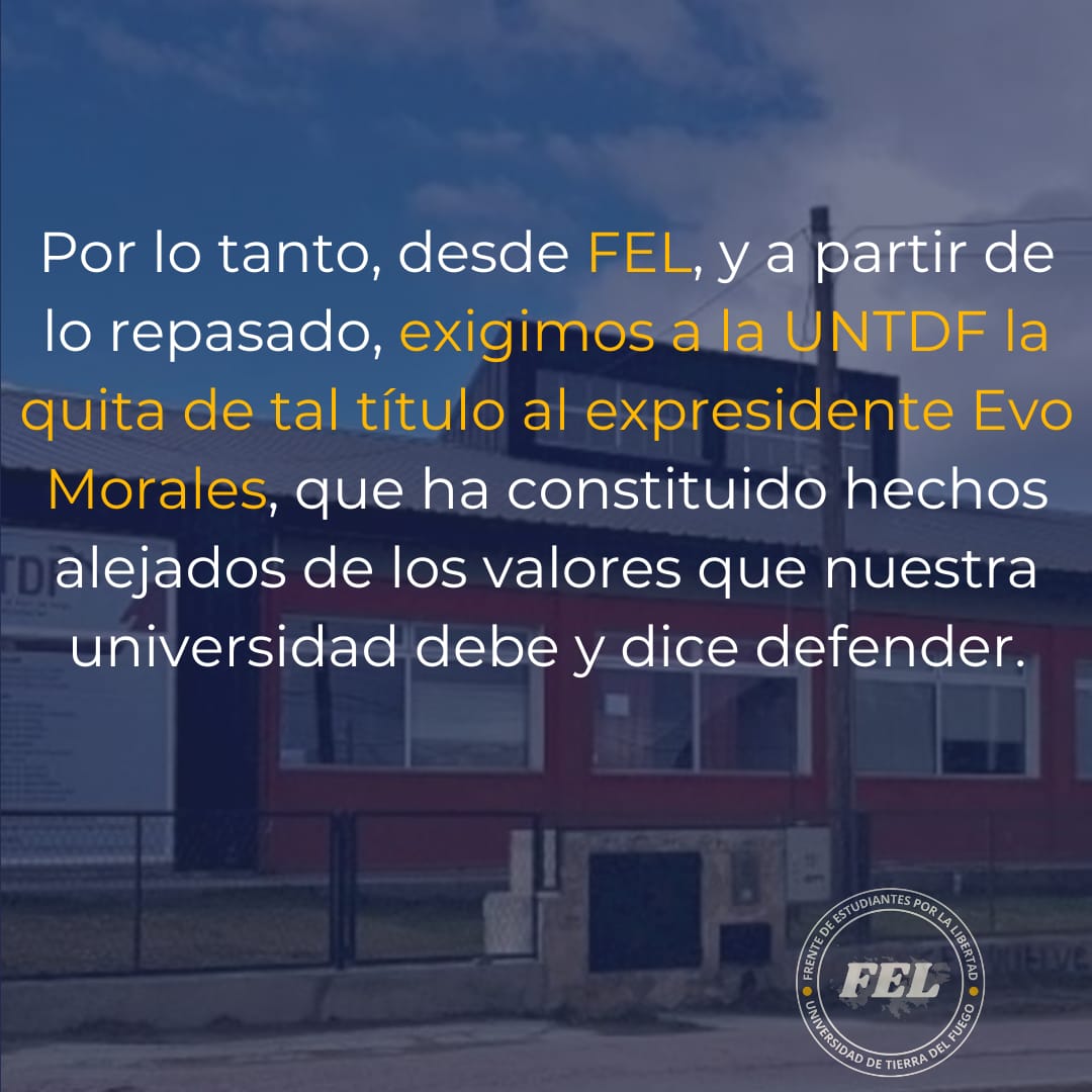 FelUntdf's tweet image. En este nuevo año, nuestra lucha continuará firme en contra de los que, hace décadas, vienen destruyendo a nuestra patria y a los valores que a ella hacen, así también manchando el prestigio de nuestras universidades. Desde FEL exigimos su inmediata quita. ¡Viva la justicia!