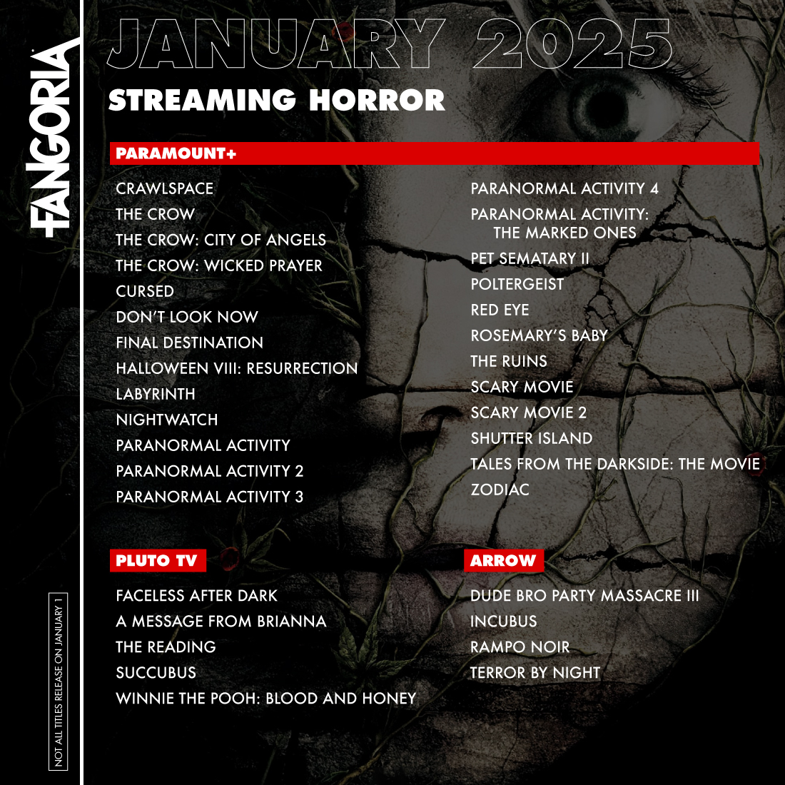 FANGORIA's tweet photo. 📆 New month = new streaming guide!

Here are all the horror titles hitting streaming services this month. What are you watching first? https://t.co/i0PSrzVHff