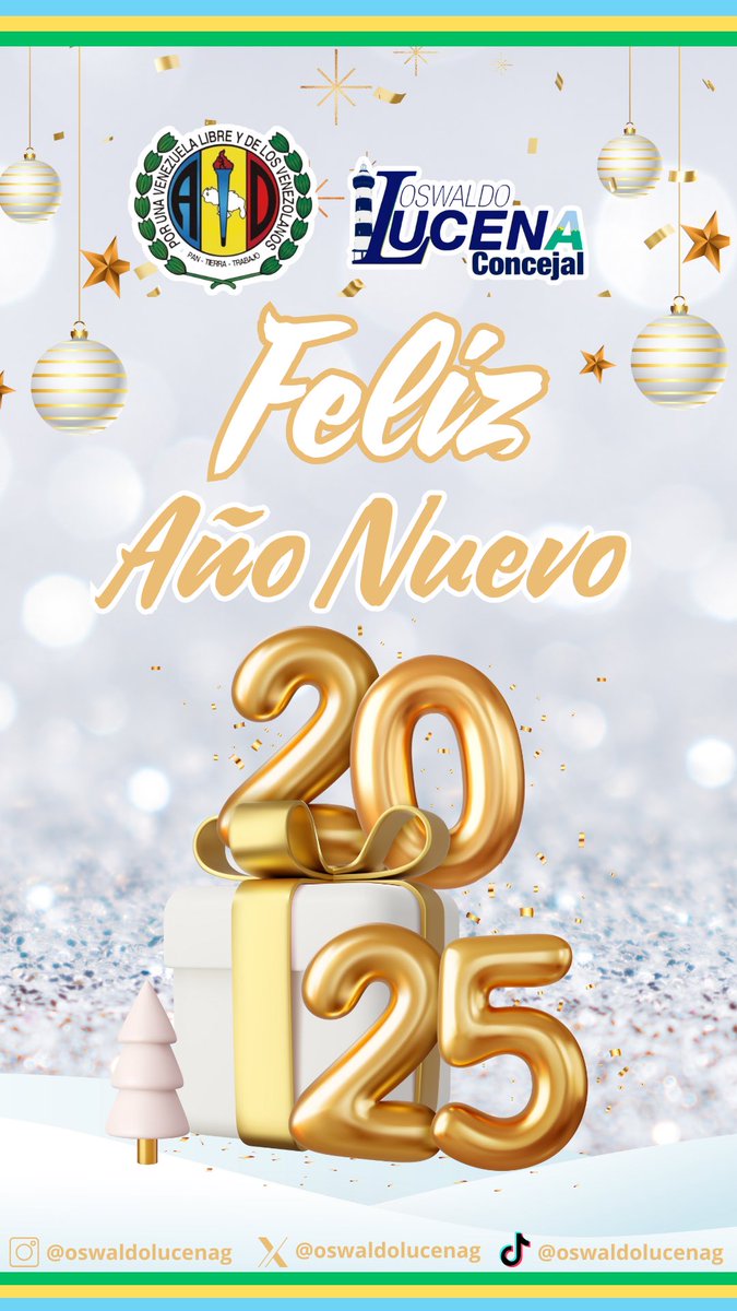 Quiero desearte un año lleno de bendiciones, abundancia, salud y amor con tus seres queridos. Que tus sueños se cumplan y seas feliz✨

Pido a Dios, la Virgen del Valle y San Nicolás de Bari, que nos encaminen y mantenga unidos en este año de retos y logros🇻🇪 Seguimos ADelante!🏳️