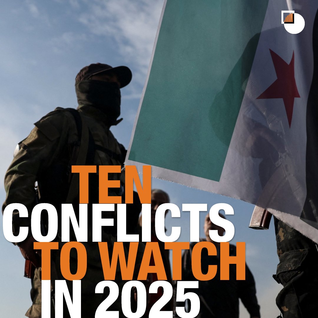Crisis Group (@crisisgroup) on Twitter photo NEW COMMENTARY | <a href="/CrisisGroup/">Crisis Group</a>’s 10 Conflicts to Watch in 2025
1️⃣ Syria
2️⃣ Sudan
3️⃣ Ukraine and European Security
4️⃣ Israel-Palestine
5️⃣ Iran v.s. U.S. and Israel
6️⃣ Haiti
7️⃣ U.S.-Mexico
8️⃣ Myanmar
9️⃣ Korean Peninsula
🔟 China-U.S.
In collaboration w/ <a href="/ForeignPolicy/">Foreign Policy</a>
📌 NEW COMMENTARY | <a href="/CrisisGroup/">Crisis Group</a>’s 10 Conflicts to Watch in 2025
1️⃣ Syria
2️⃣ Sudan
3️⃣ Ukraine and European Security
4️⃣ Israel-Palestine
5️⃣ Iran v.s. U.S. and Israel
6️⃣ Haiti
7️⃣ U.S.-Mexico
8️⃣ Myanmar
9️⃣ Korean Peninsula
🔟 China-U.S.
In collaboration w/ <a href="/ForeignPolicy/">Foreign Policy</a>
📌