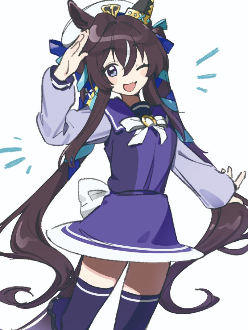 描き始めはヴィブロスちゃんで #ウマ娘