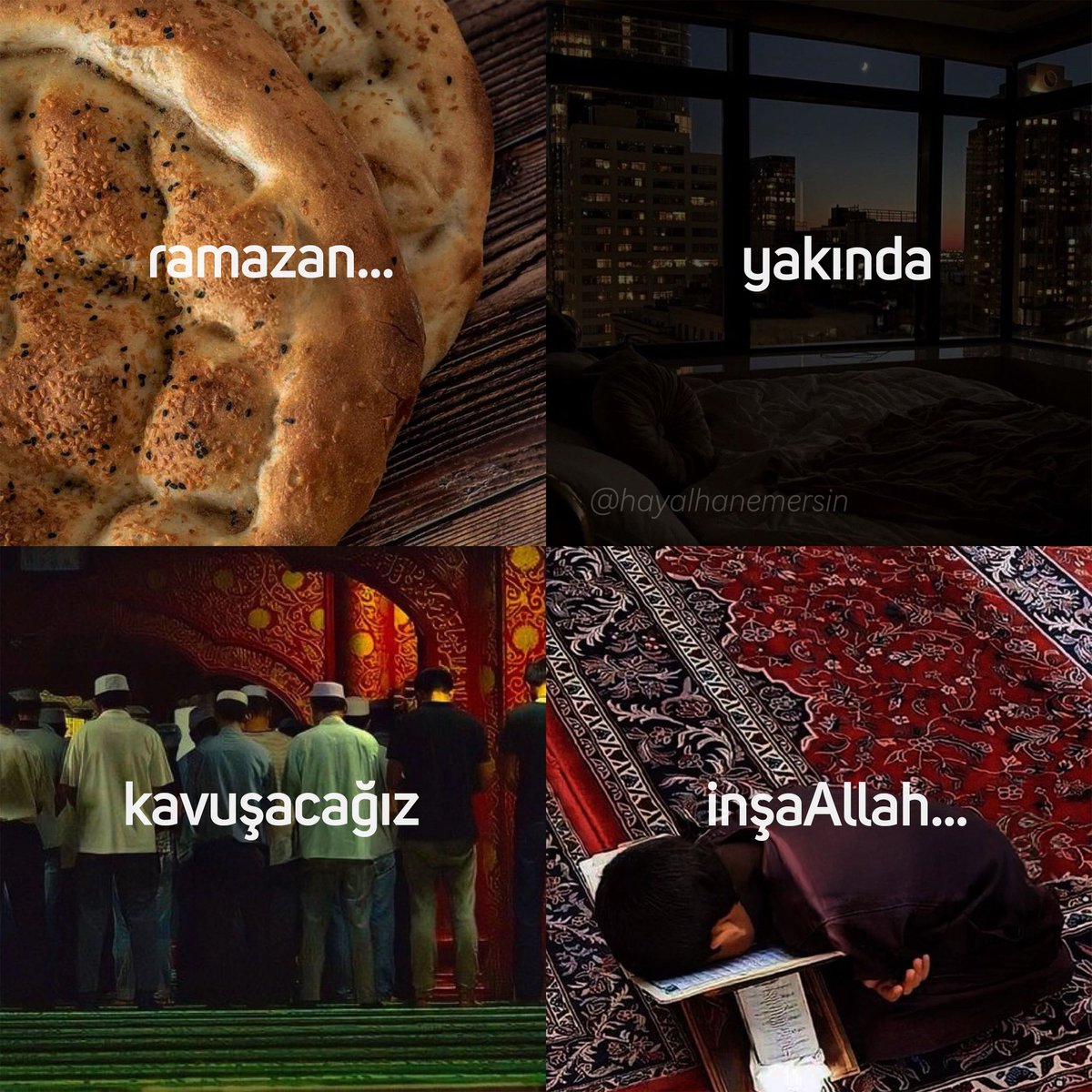 Şaban’dan sonra Ramazan’a,
sıkıntıdan sonra ferahlığa ulaştır 
Allah’ım…