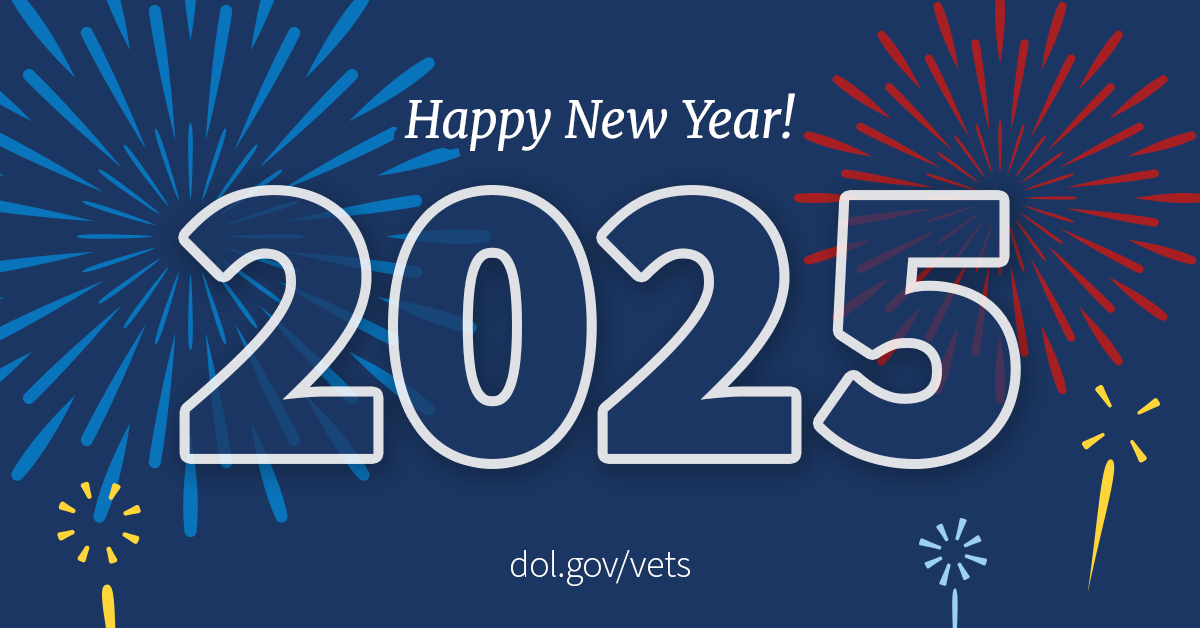 Happy New Year! 🎊 

Here’s to a 2025 filled with success, happiness, and new opportunities for everyone.

Kick off the year strong—let DOL VETS help you find your next job! 
dol.gov/agencies/vets/…